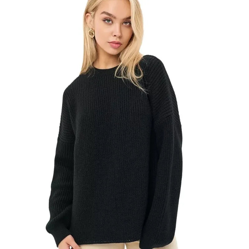 Royal Drop-Shoulder Knit Sweater