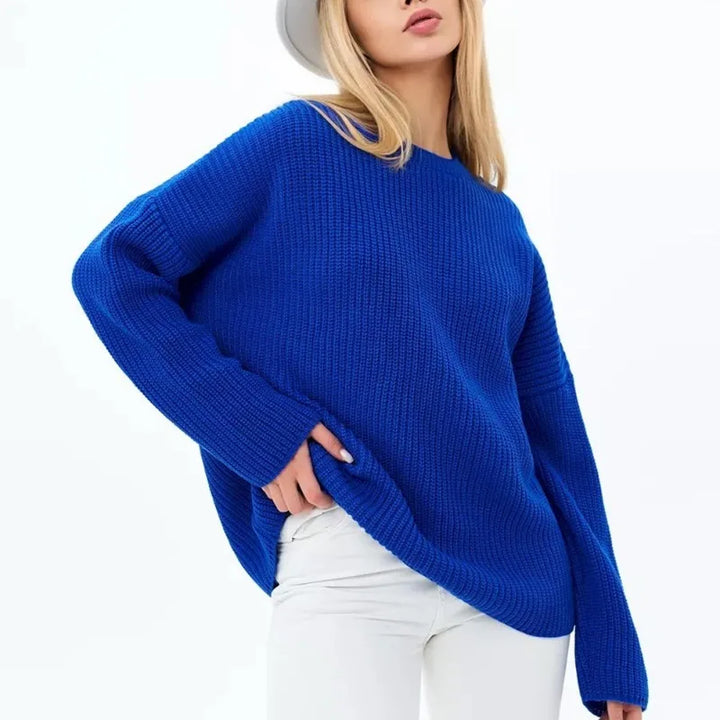 Royal Drop-Shoulder Knit Sweater