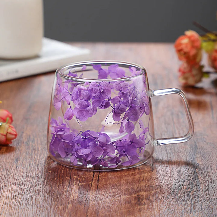 Flower's Glass Cup